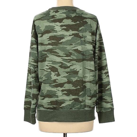 Splendid Camo Sweatshirt Green Size M Medium - Picture 3 of 6